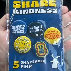 NWT Dutch Bros Share Kindness Button Pin Set Brothers RARE pins yellow blue 2026